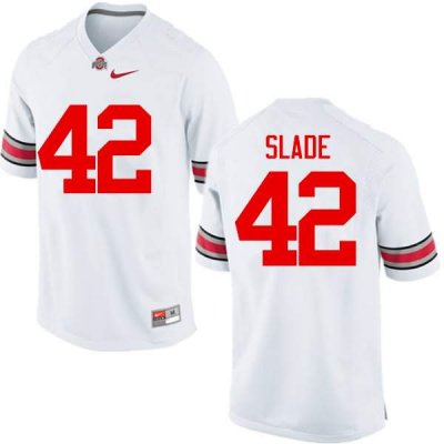 Men's Ohio State Buckeyes #42 Darius Slade White Nike NCAA College Football Jersey Discount SKA8244PY
